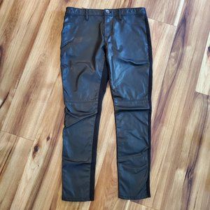 Banana Republic Black Pleather front pants Size 6
